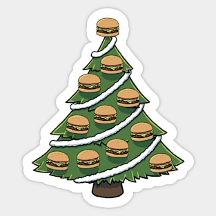 Hamburger Christmas Tree Sticker